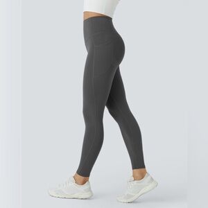 Halara Ultra Sculpt NWT grey leggings high waist workout size large 7/8 length
